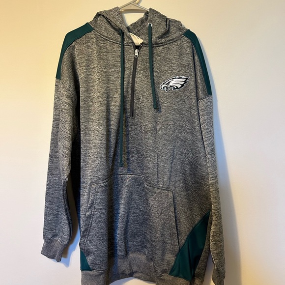 Gray and Green Men's Hoodie - Picture 1 of 5